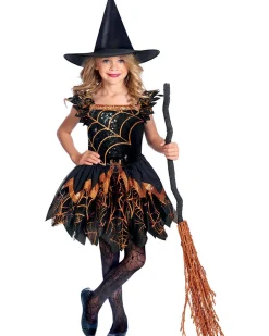 Amscan AU Spooky Spider Witch Girls Costume New