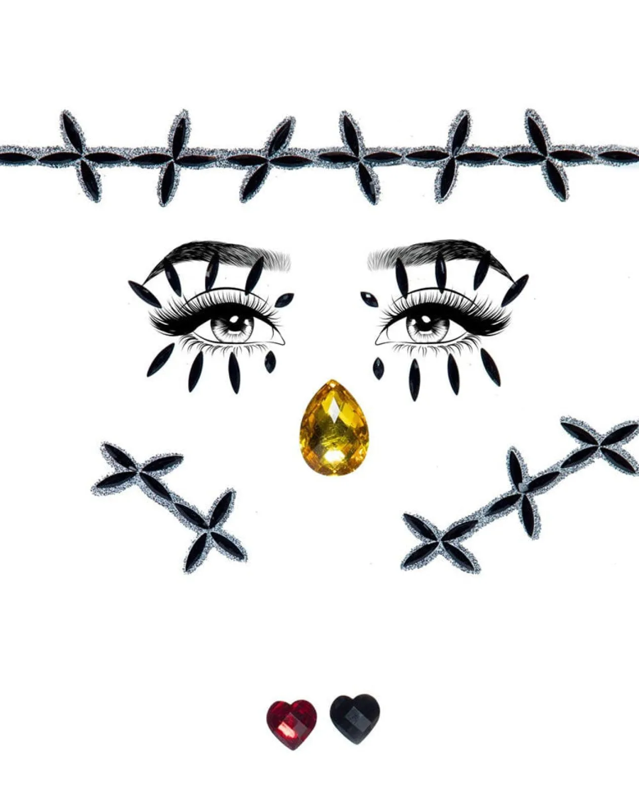 Leg Avenue Stitches Adhesive Face Jewels Cheap