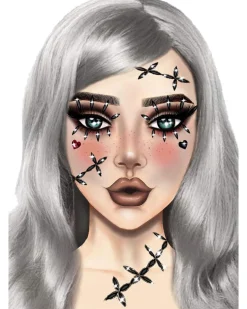 Leg Avenue Stitches Adhesive Face Jewels Cheap