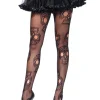 Leg Avenue Sugar Skull Plus Size Net Pantyhose Flash Sale