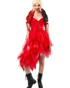 Rubies Suicide Squad Harley Quinn Red Dress Womens Costume Best Sale