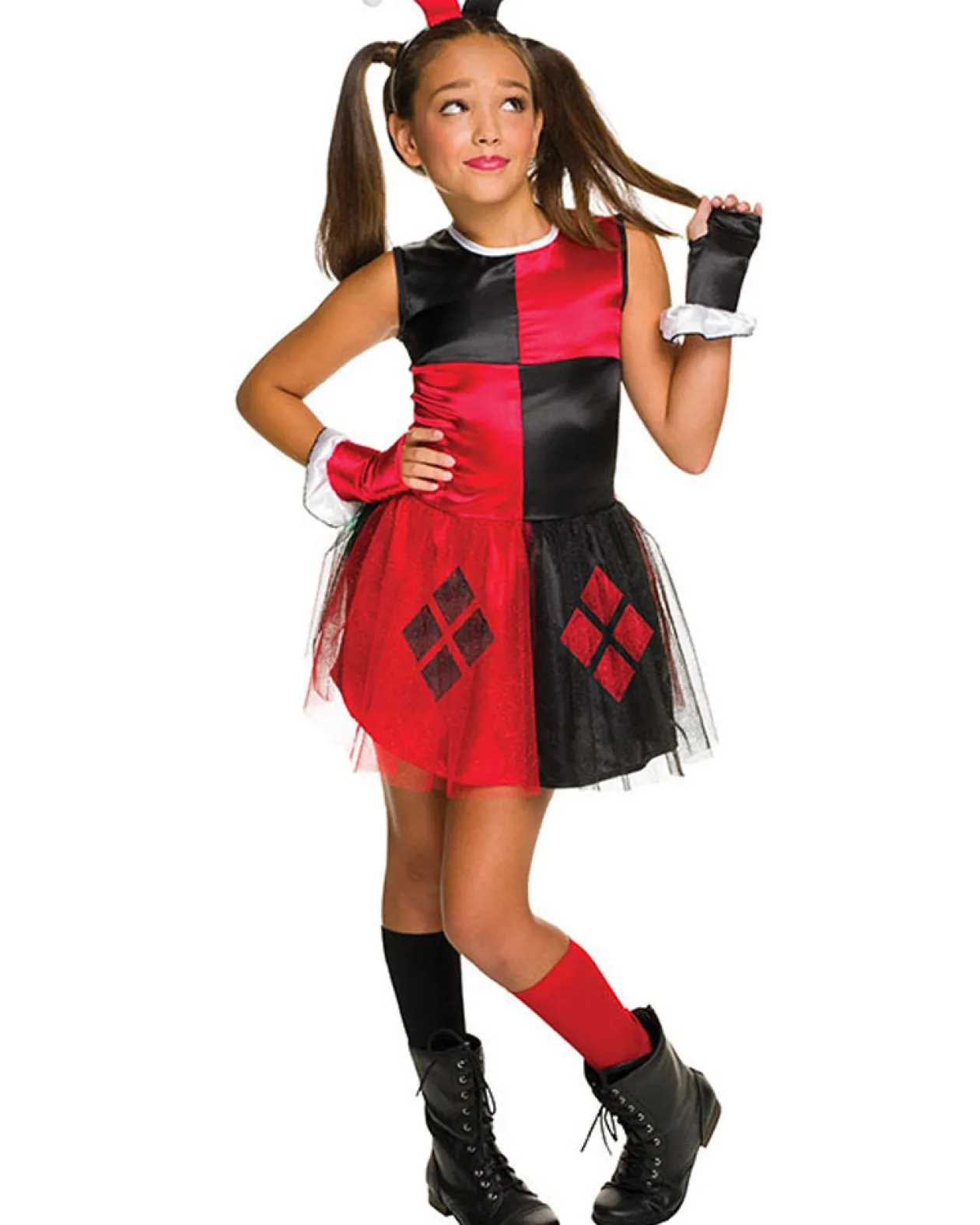 Rubies Super Villain Harley Quinn Tutu Girls Costume Sale