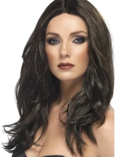 Smiffys Superstar Long Brown Wig Fashion