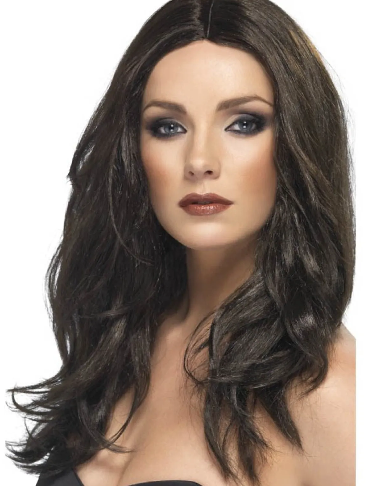 Smiffys Superstar Long Brown Wig Fashion