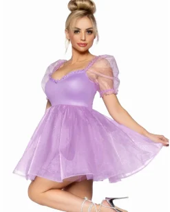 Leg Avenue Sweetheart Babydoll Lavender Womens Costume Outlet