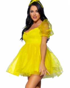 Leg Avenue Sweetheart Babydoll Yellow Womens Costume Sale