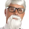 California Costumes The Colonel White Wig And Moustache Flash Sale