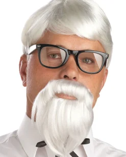 California Costumes The Colonel White Wig And Moustache Flash Sale