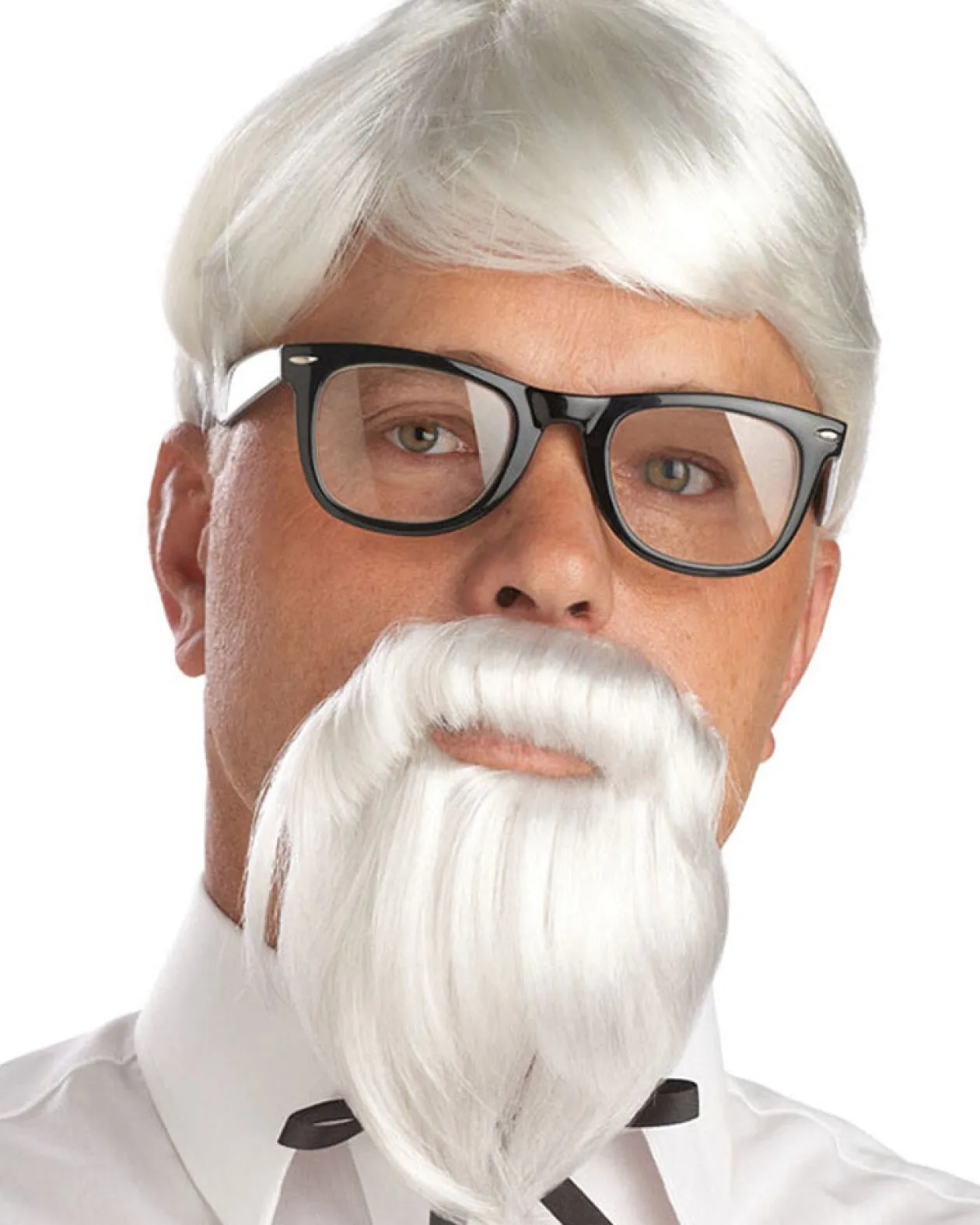 California Costumes The Colonel White Wig And Moustache Flash Sale