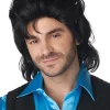 California Costumes The Full House Black Mullet Wig Hot