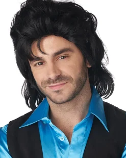 California Costumes The Full House Black Mullet Wig Hot