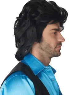 California Costumes The Full House Black Mullet Wig Hot