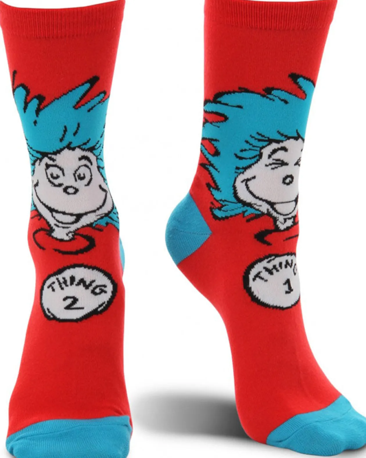 Elope Thing 1 & 2 Costume Crew Socks Hot