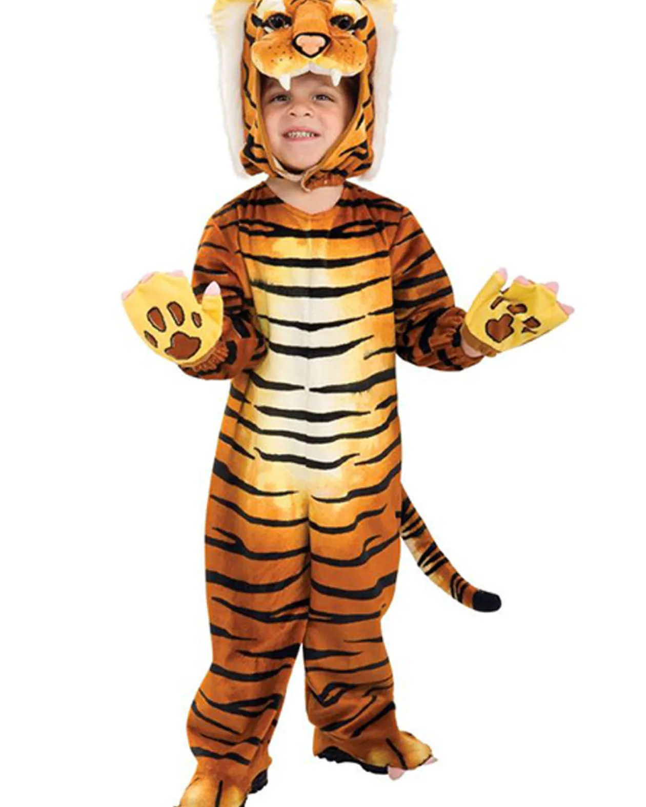 Rubies Tiger Jumpsuit Deluxe Toddler Costume New