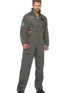 Leg Avenue Top Gun Flight Suit Plus Size Mens Costume Cheap