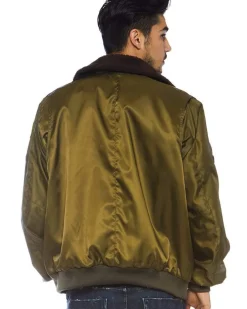 Leg Avenue Top Gun Khaki Mens Deluxe Bomber Jacket Sale