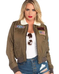 Leg Avenue Top Gun Sexy Womens Deluxe Bomber Jacket Outlet