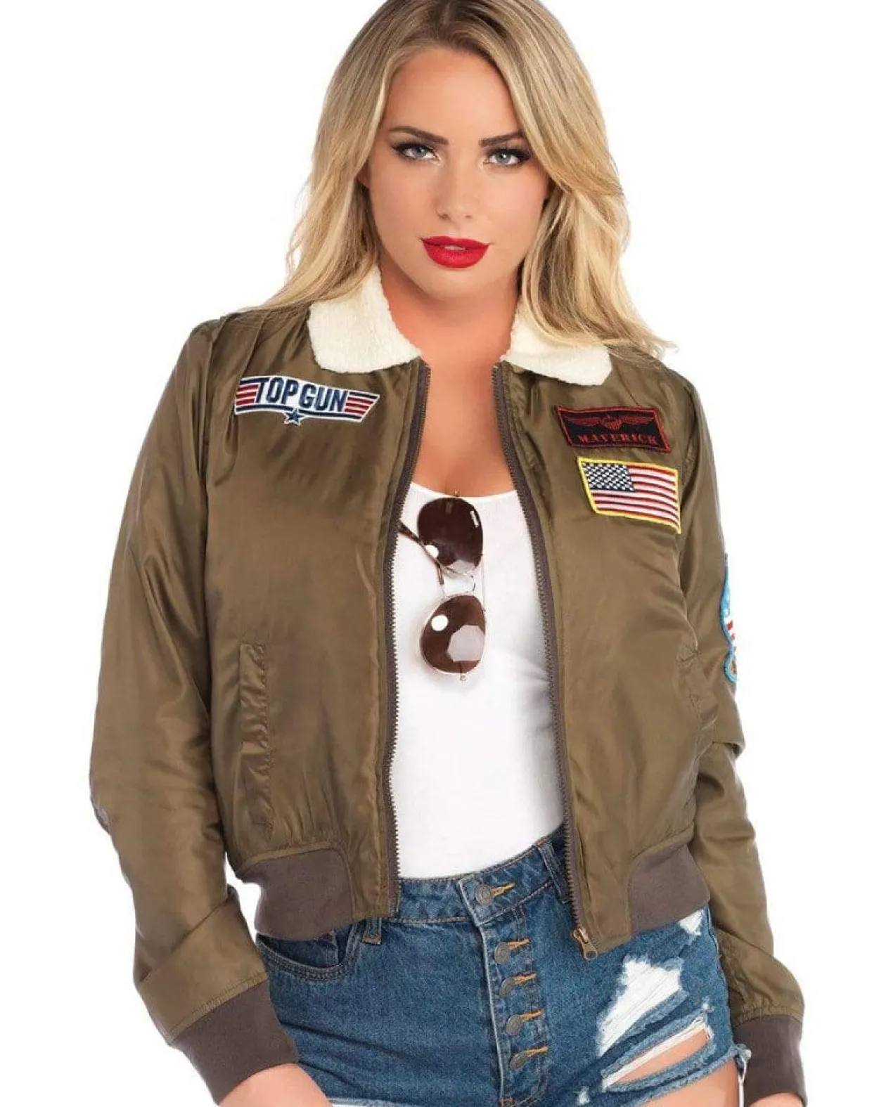 Leg Avenue Top Gun Sexy Womens Deluxe Bomber Jacket Outlet