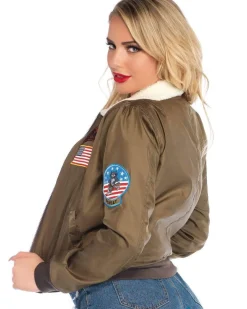 Leg Avenue Top Gun Sexy Womens Deluxe Bomber Jacket Outlet