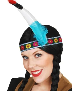 Tomfoolery Tribal Headband With Single Feather Discount