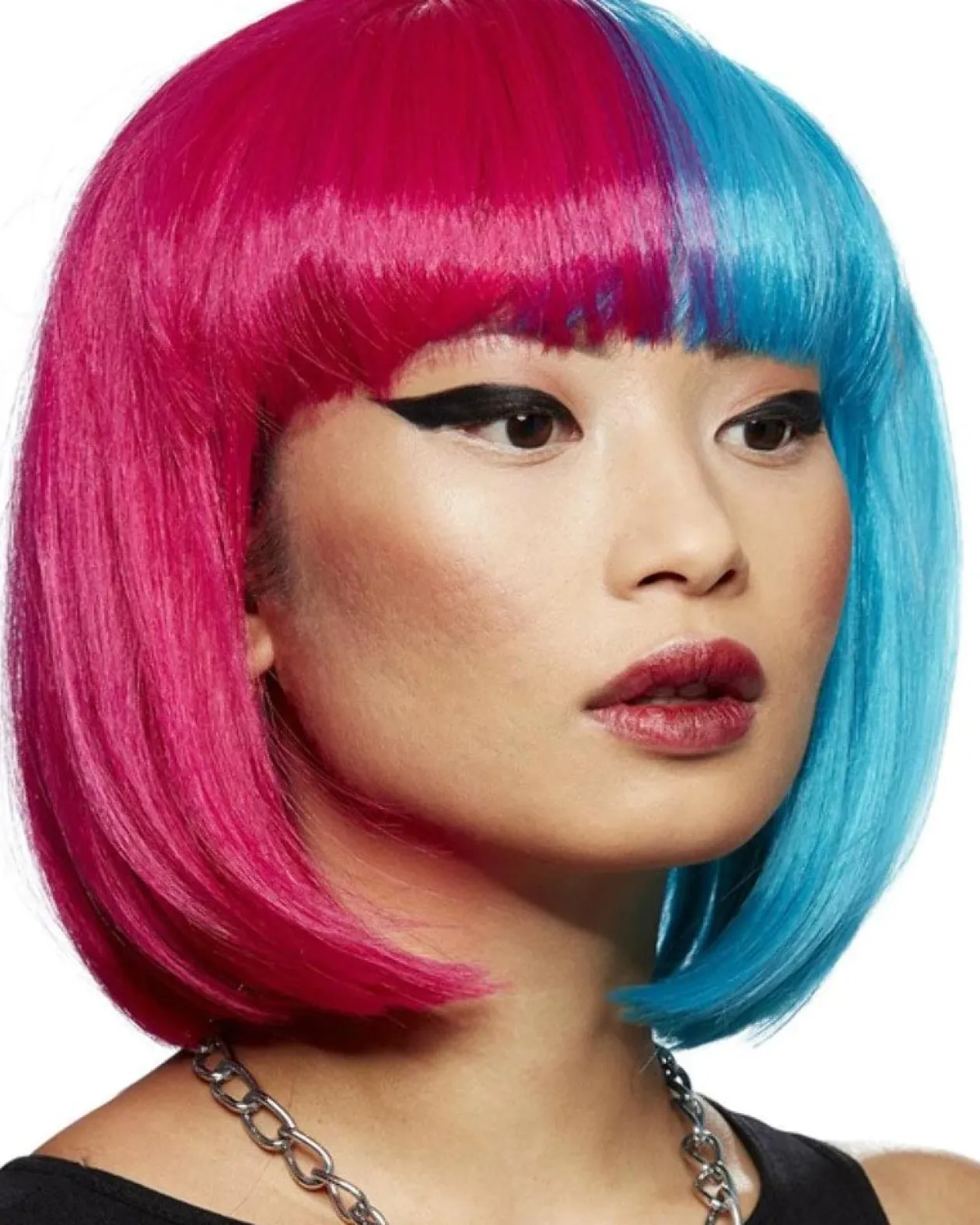 Smiffys Valentine Pink And Blue Wig Cheap