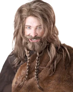 California Costumes Viking Brown Wig Beard And Moustache Store