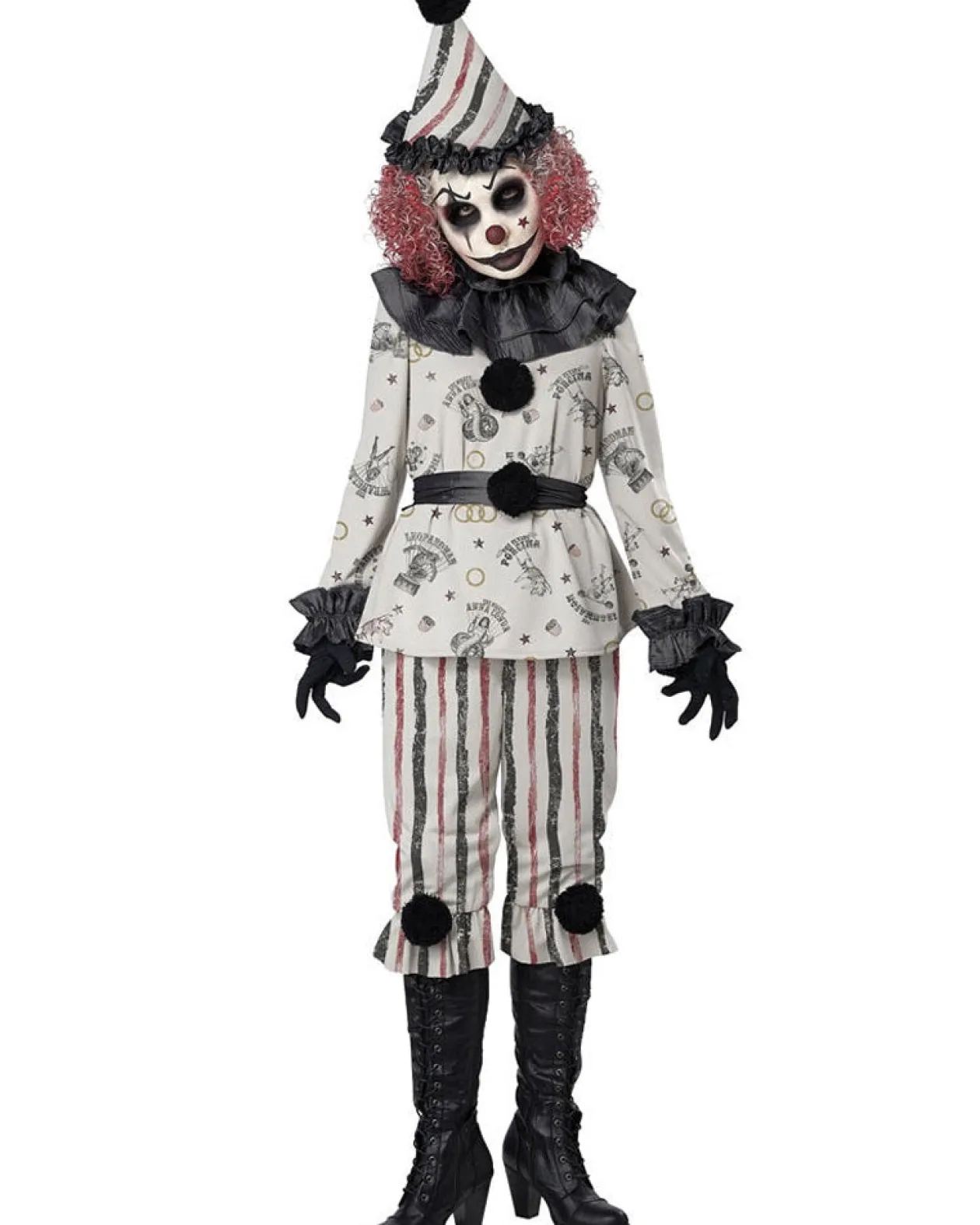 California Costumes Vintage Creepy Clown Womens Costume Shop