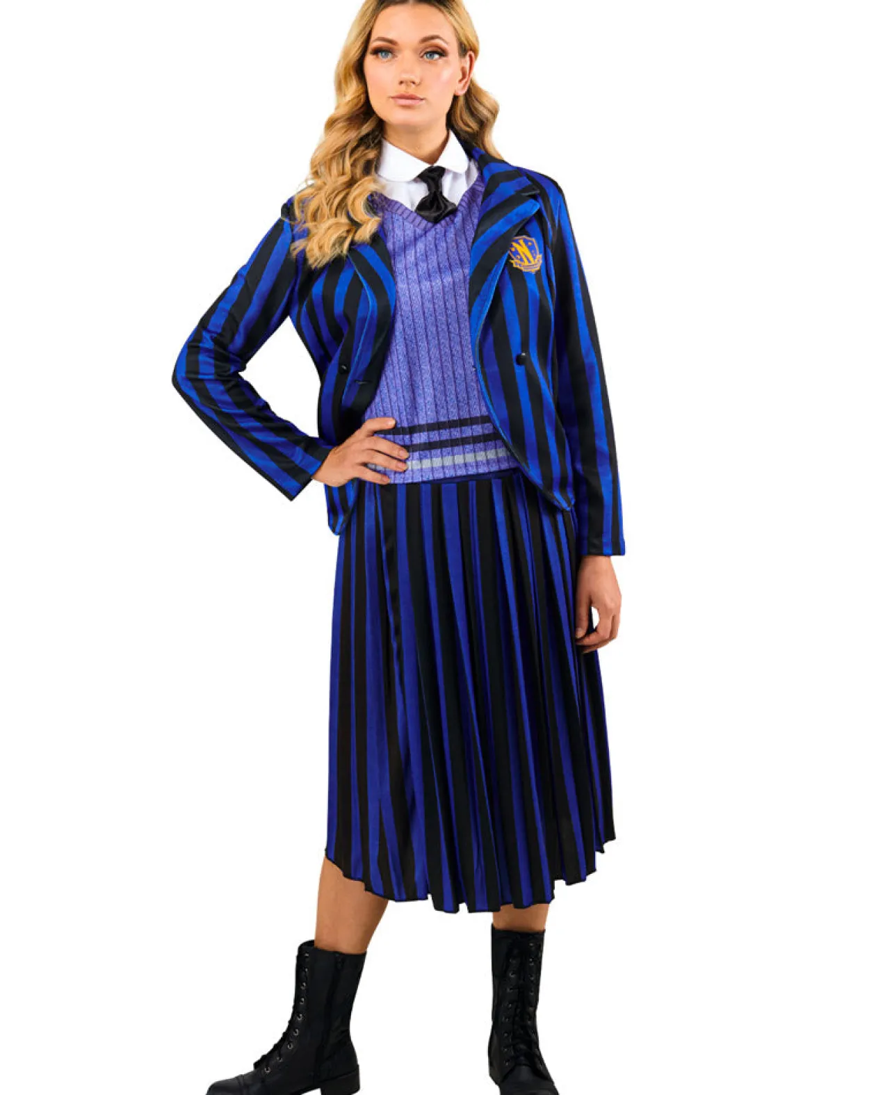 Rubies Wednesday Nevermore Academy Blue Enid Deluxe Womens Costume Hot