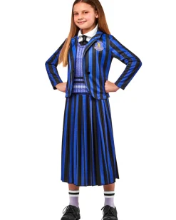 Rubies Wednesday Nevermore Academy Blue Enid Deluxe Girls Costume Discount