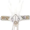 Interalia White And Silver Lace Flapper Headband Fashion
