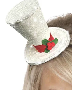 Smiffys White Christmas Top Hat Headband Online