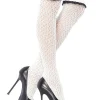 Leg Avenue White Crocheted Over The Knee Socks Outlet