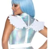 Leg Avenue White Furry Angel Wing Body Harness New