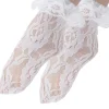 Leg Avenue White Lace Ankle Socks With White Ruffle Flash Sale