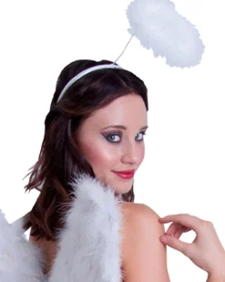 Sweidas White Marabou Halo Discount
