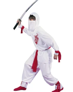 Fun World White Ninja Boys Costume New