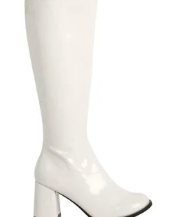 Ellie Shoes White Patent Go Go Womens Boots Online