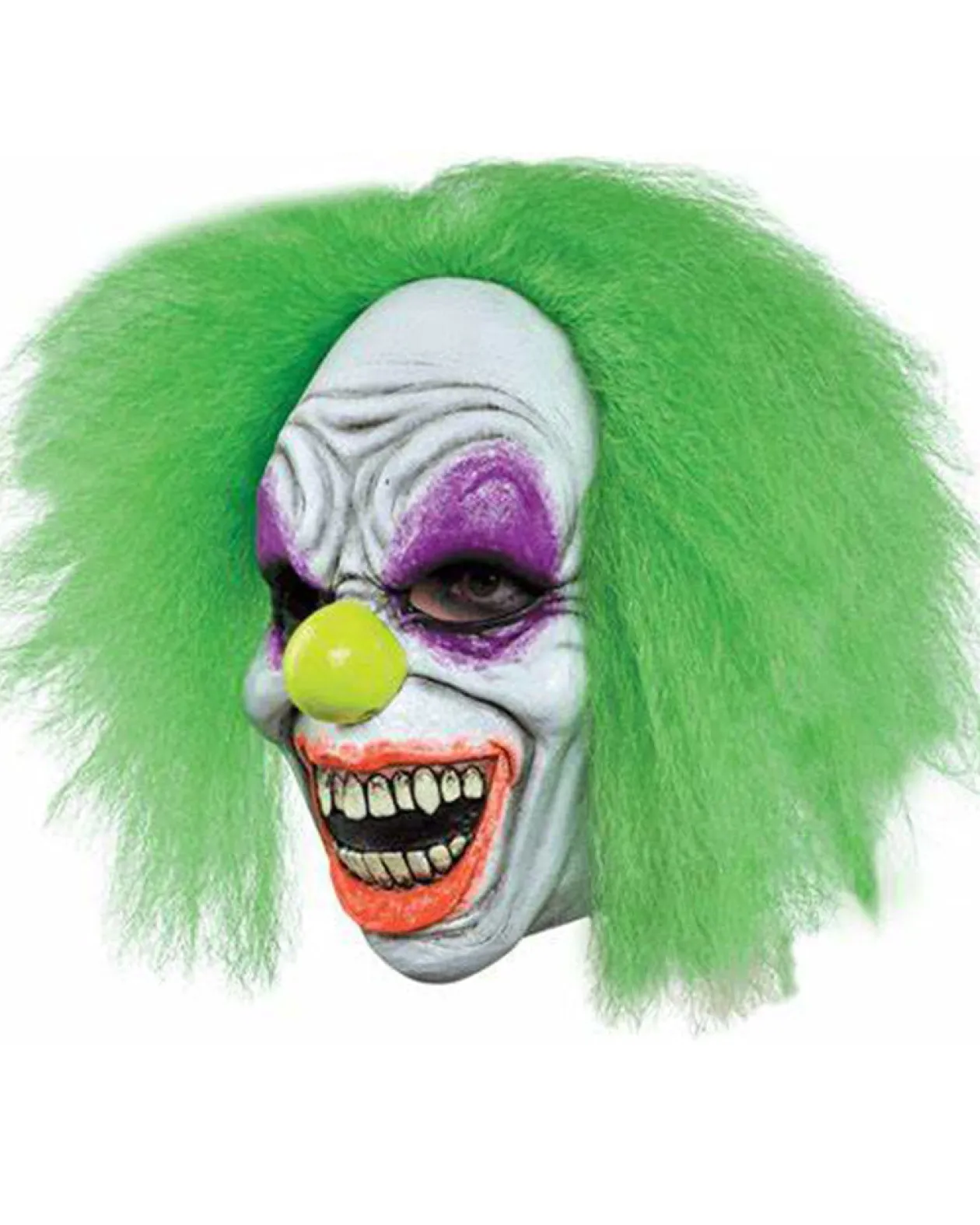 Ghoulish Productions Wild Neon Clown Deluxe Mask With Hair Sale