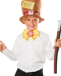Rubies Willy Wonka Child Felt Top Hat Bow Tie And Cane Set Best Sale