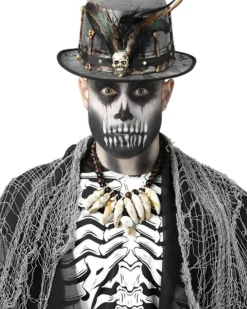 Smiffys Witch Doctor Distressed Black Top Hat Online