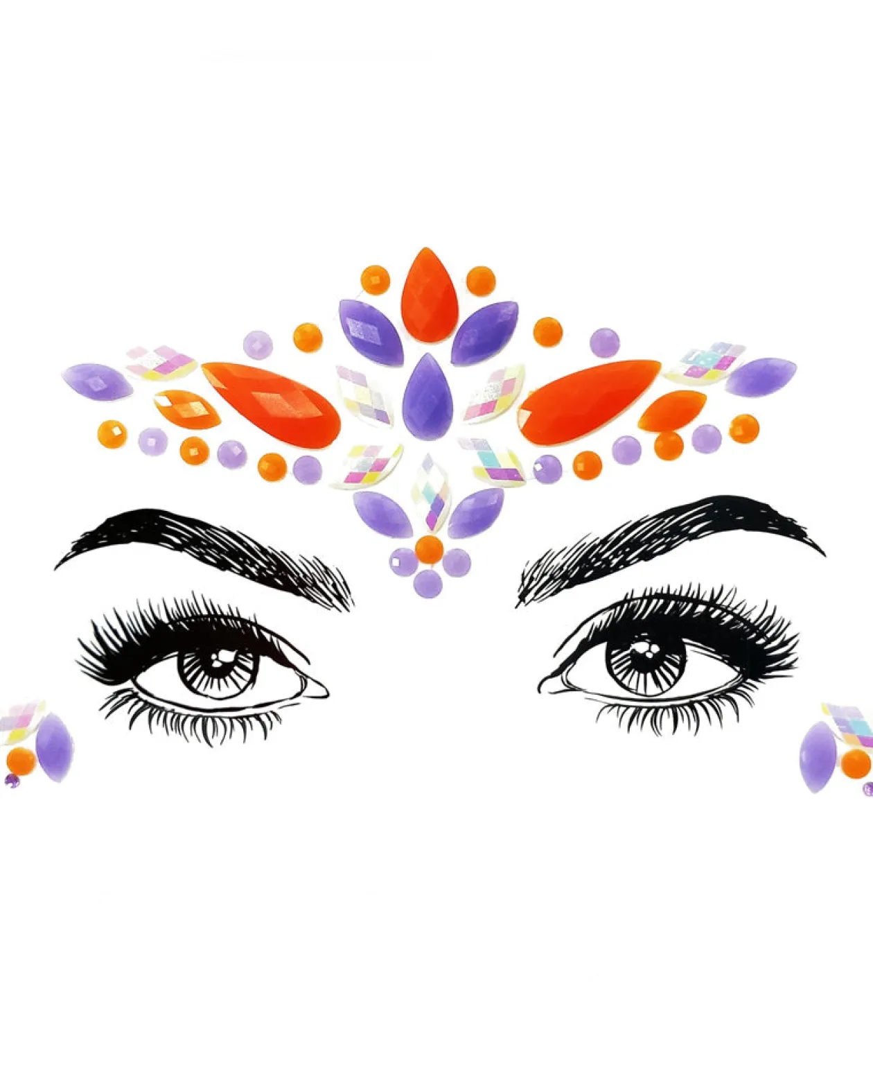 Sweidas Witch Glow In The Dark Face Jewels Sale