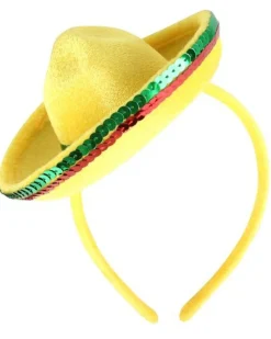 Tomfoolery Yellow Mexican Hat Headband New