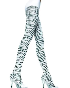Music Legs Zebra Tights Flash Sale