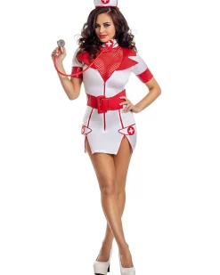 Party King Zip Up Nurse Womens Costume Store