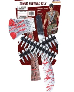 California Costumes Zombie Hunter Axe Bandolier Necklaces Machete And Belt Kit Cheap