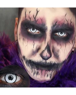 Tomfoolery Zombie Primal 14Mm Black And White Contact Lenses Cheap